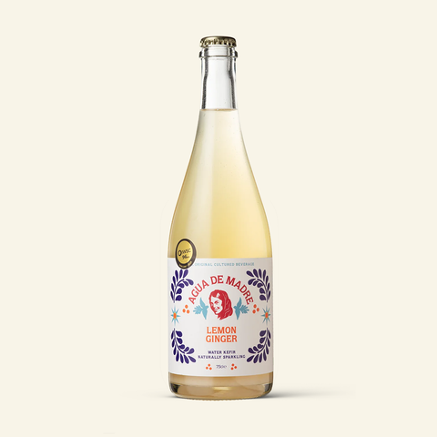 Agua de Madre Water Kefir Bottle - Lemon & Ginger 75cl Bottle